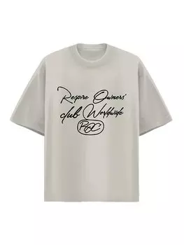 Футболка Oversize с принтом Серая ablukaonline, серый