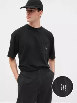 Футболка оверсайз Gap, черный
