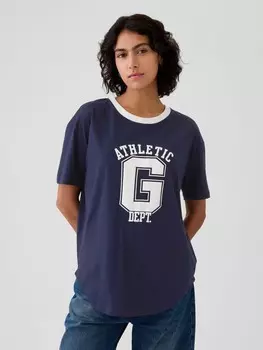 Футболка оверсайз Gap, синий