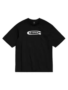 Футболка оверсайз с логотипом G-Star Raw, черный