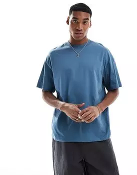 Футболка оверсайз синего цвета Jack & Jones