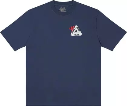Футболка Palace Tri-Hearts 'Navy', синий