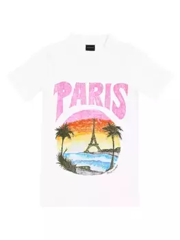 Футболка Paris Tropical приталенного кроя Balenciaga, белый