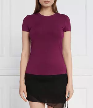 Футболка Patrizia Pepe Maglia Slim Fit, фиолетовый