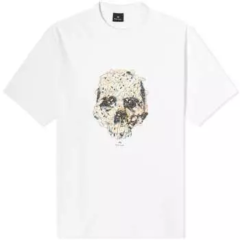 Футболка Paul Smith с черепом кролика, белый