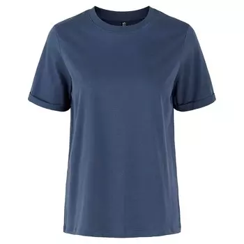 Футболка Pieces Ria Fold Up Solid, синий