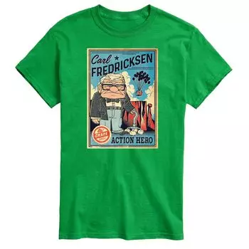 Футболка /Pixar's UP Big & Tall Carl с цветком Disney, зеленый