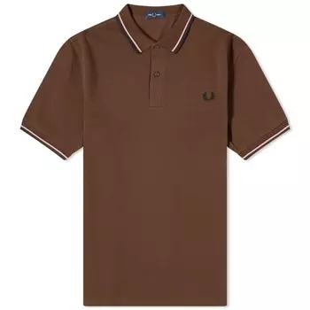Футболка-поло Fred Perry Twin Tipped, коричневый