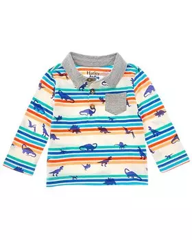 Футболка-поло Hatley Mini Dino, белый