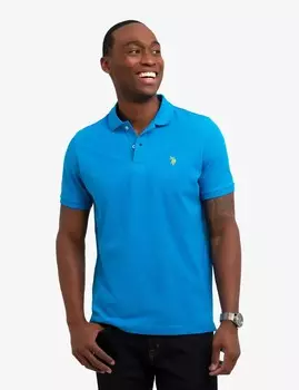 Футболка поло U.S. Polo Assn. Solid Pique Small Logo, голубой