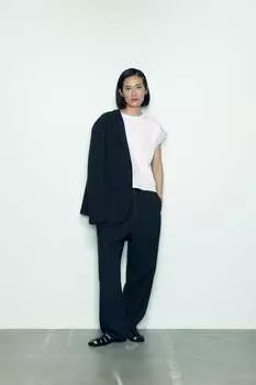 Футболка поплин ZARA, синий
