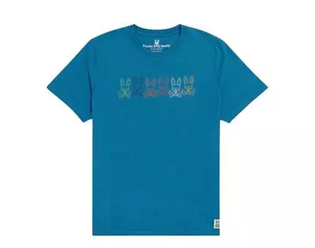 Футболка Psycho Bunny Barbon Graphic Atlantic Blue/Multi B6U108Q1PC-ABU