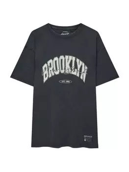 Футболка Pull&Bear, антрацит