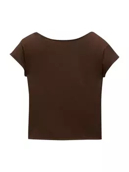 Футболка Pull&Bear, цвет Chocolate