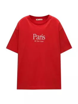 Футболка Pull&Bear, красный