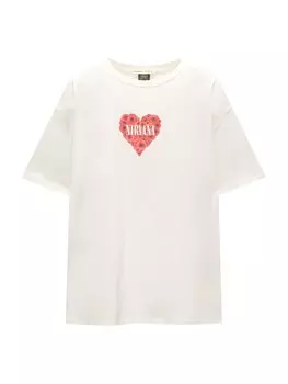 Футболка Pull&Bear NIRVANA, цвет Greige