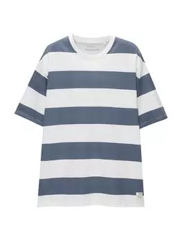 Футболка Pull&Bear, темно-синий