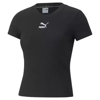 Футболка Puma Classics Ribbed Slim, черный