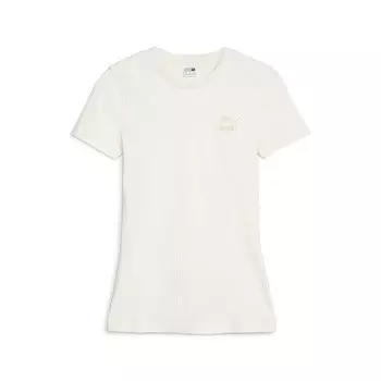 Футболка Puma Classics Ribbed Slim Fit, белый