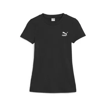 Футболка Puma Classics Ribbed Slim Fit, черный