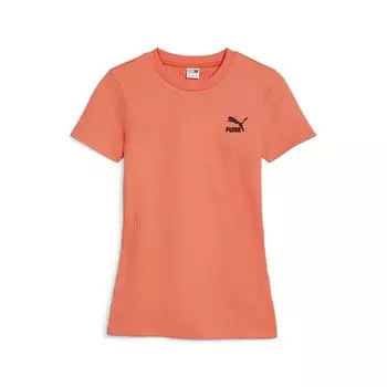 Футболка Puma Classics Ribbed Slim Fit, оранжевый