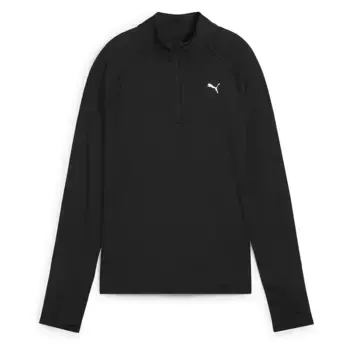 Футболка Puma Velocity Cloudspun half zip long sleeve, черный