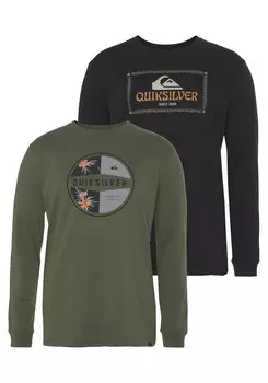 Футболка Quiksilver, оливковый/темно-зеленый