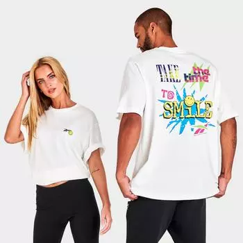Футболка Reebok x Smiley с рисунком, белый