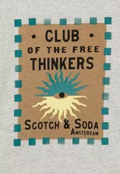 Футболка REGULAR FIT ARTWORK Scotch & Soda, светло-серый