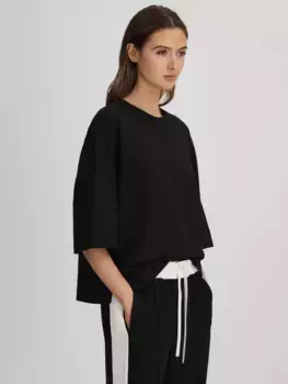 Футболка Reiss Cassie Oversized, черный