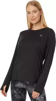 Футболка Run Favorite с длинными рукавами PUMA, цвет Puma Black