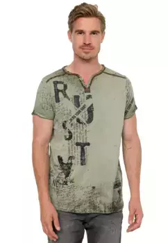 Футболка Rusty Neal, подержанный вид, хаки
