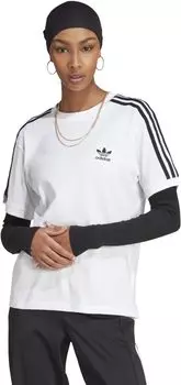 Футболка с 3 полосками adidas, белый