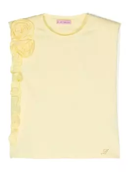 Футболка с аппликацией Miss Blumarine, желтый