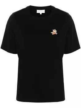 Футболка с аппликацией Speedy Fox Maison Kitsun, черный