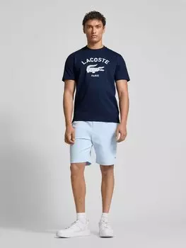 Футболка с этикеткой Lacoste, темно-синий