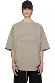 Футболка с бондингом Fear Of God Essentials, серый