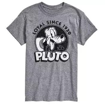 Футболка с цветами 100 Big & Tall Pluto 1930 Disney, серый