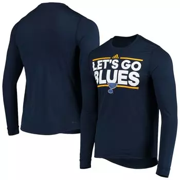 Футболка с длинным рукавом adidas St Louis Blues, нави