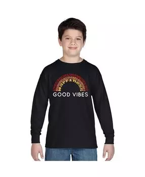Лонгслив Big Boy's Word Art — Good Vibes LA Pop Art, черный