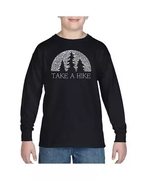Лонгслив Big Boy's Word Art - Nature Lover LA Pop Art, черный
