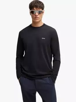Футболка с длинным рукавом hugo essentials HUGO BOSS, темно-синий