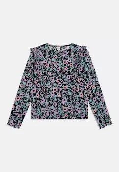 Футболка с длинным рукавом Long Sleeve Flounce Flower Lindex, черный