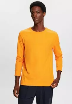 Футболка с длинным рукавом MOCK Esprit, золотисто-оранжевый
