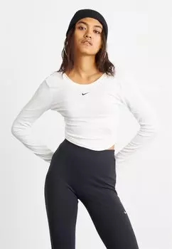 Футболка с длинным рукавом Nike, парус/(черная)