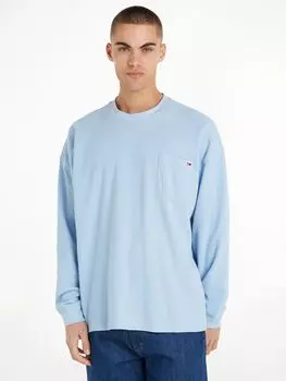 Футболка с длинным рукавом Tommy Jeans, синий шамбре