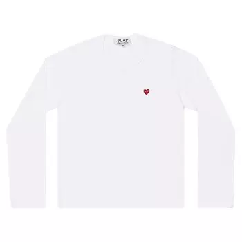 Футболка с длинными рукавами Comme des Garons PLAY Small Heart, цвет Белый