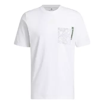 Футболка с графическим карманом city escape Adidas, белый