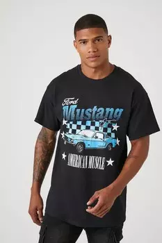 Футболка с графическим рисунком Ford Mustang Forever 21, черный