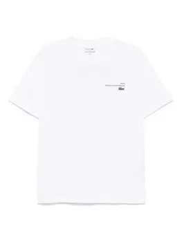 Футболка с графичным принтом Lacoste, белый